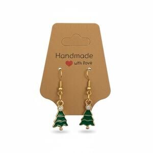 Handmade Christmas Tree Earrings
